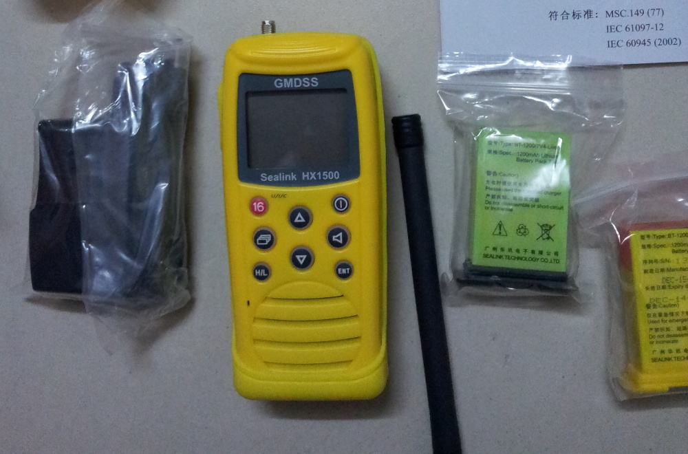 Sealink HX1500 GMDSS VHF Radio HX 1500 IS VHF radio  BT-1200 rechargeable battery
