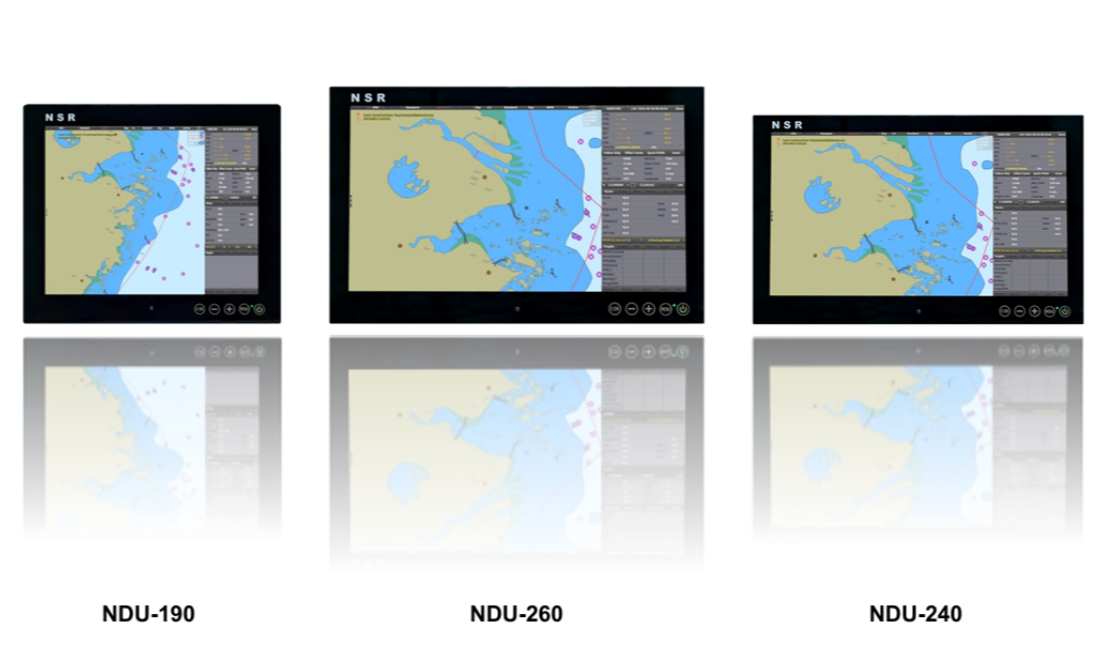 NSR NDU-190/240/260 MARINE DISPLAY  Large color LCD with touch screen operation for ECDIS and radar.